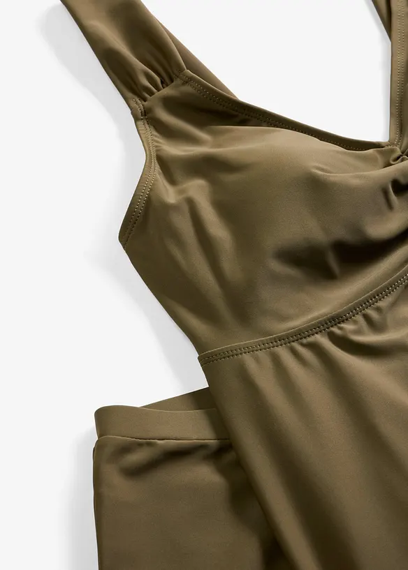 Lang tankini  med sikksakkfald (2-delt sett), bonprix