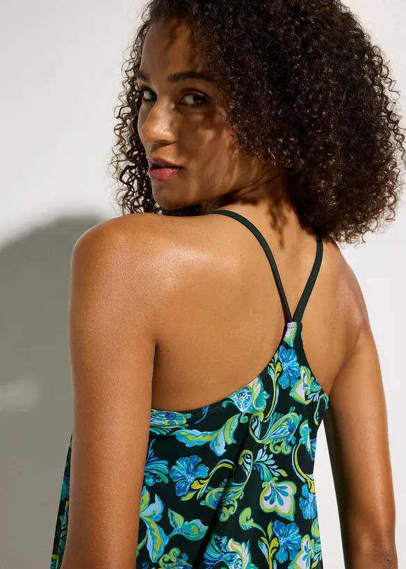 Tankini med m&oslash;nstret nettingmateriale, bonprix