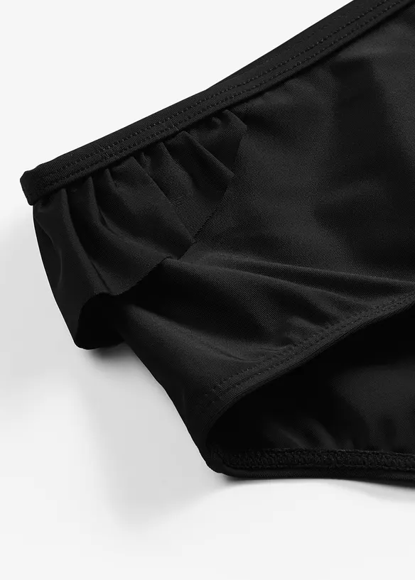 High Waist bikinitruse med rysjer, hurtigt&oslash;rkende, bonprix