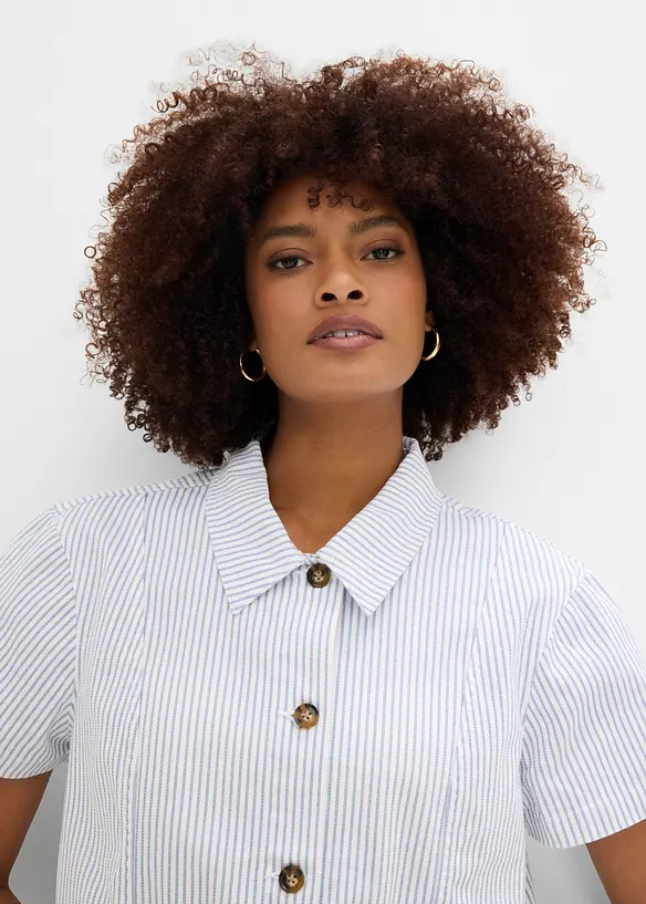 Denimjakke, stripete, bonprix