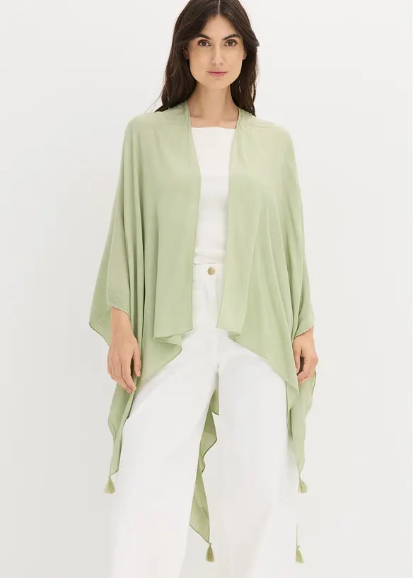 Lett sommerponcho i 100% viskose, bonprix