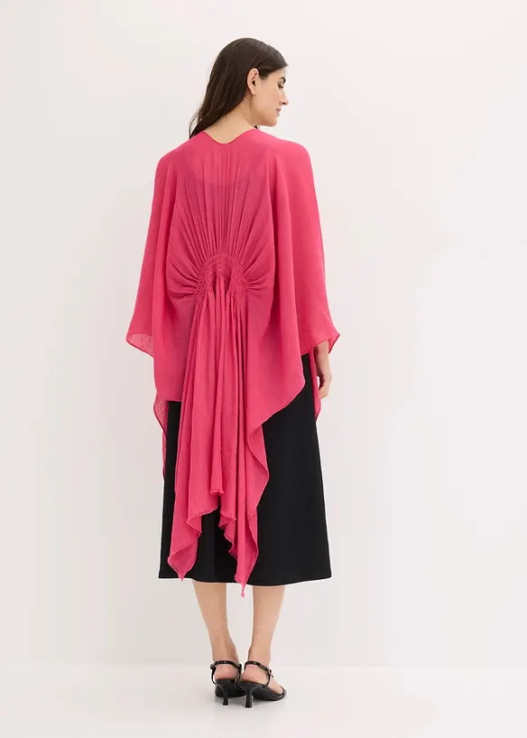 Poncho med vaflet detalj, bonprix