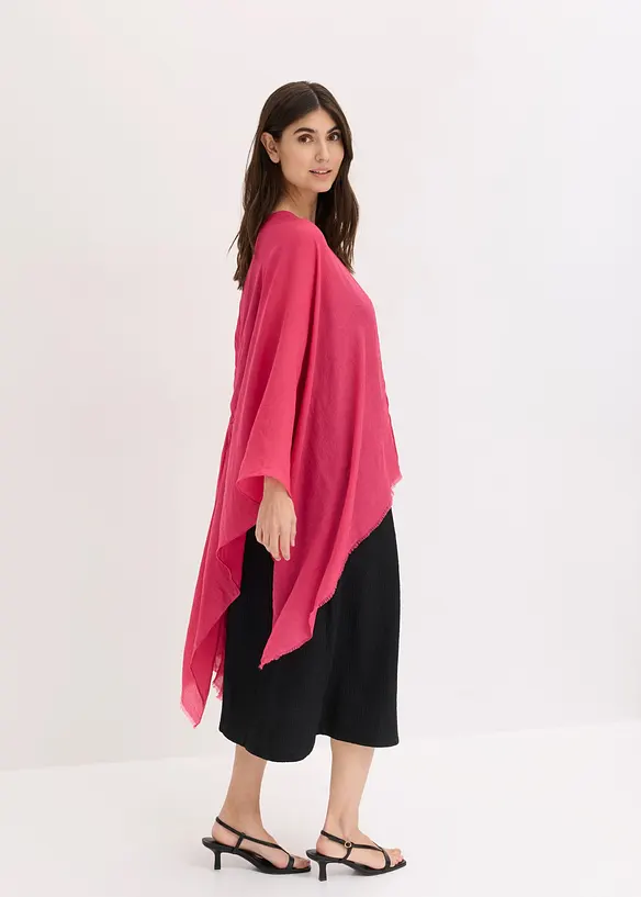 Poncho med vaflet detalj, bonprix