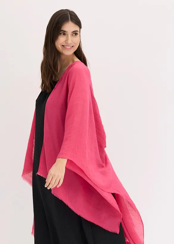 Poncho med vaflet detalj, bonprix