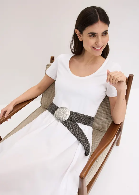 Flettet belte med stor spenne, bonprix