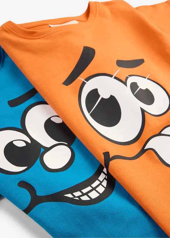 T-skjorte med &oslash;kologisk bomull (2-pack), bonprix