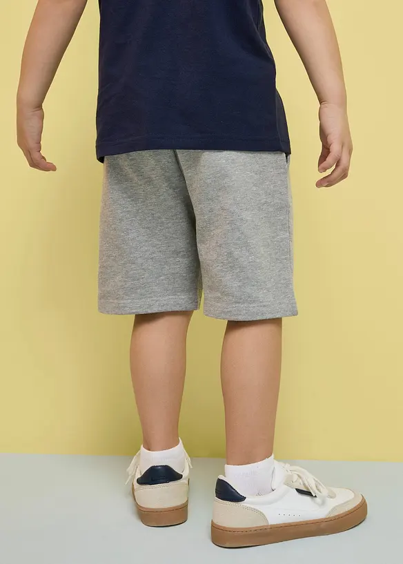 Sweatbermuda med &oslash;kologisk bomull (2-pack), bonprix