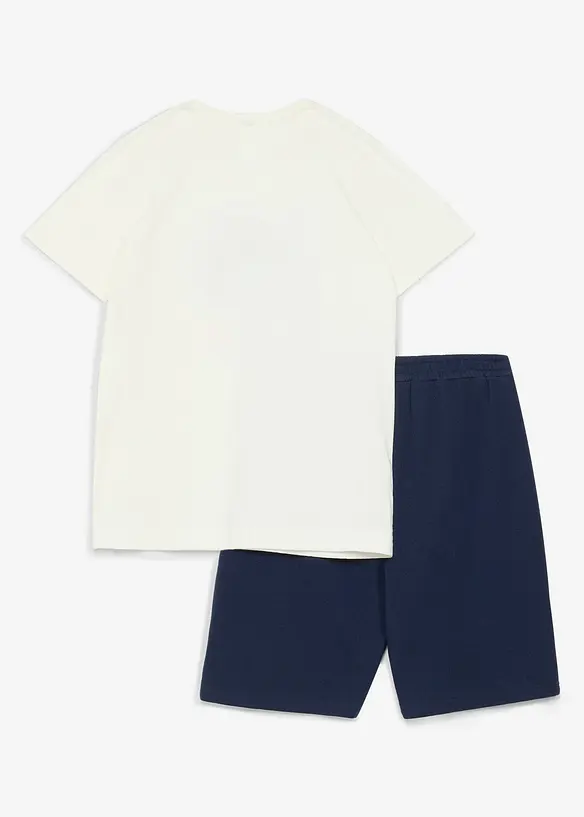 T-skjorte og sweat-bermudashorts av 100% &oslash;kologisk bomull (sett i 2 deler), bonprix