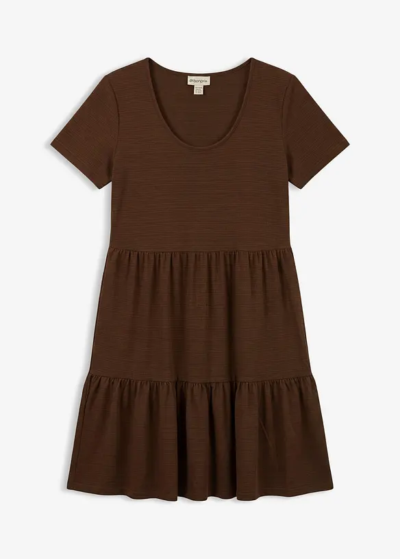 Jerseykjole i viskoseblanding med strukturm&oslash;nster, bonprix