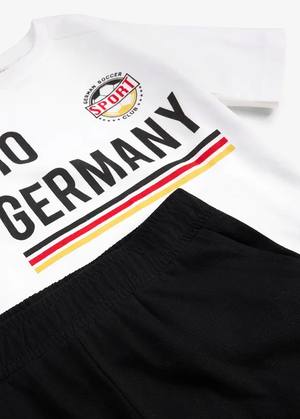 T-skjorte og jersey bermudashorts i myk, &oslash;kologisk bomull (2-delt sett), bonprix