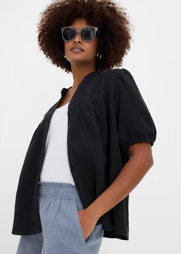 Musselin-shorts i 100% bomull, bonprix