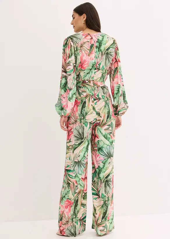 Jumpsuit med dyp utringning, bonprix