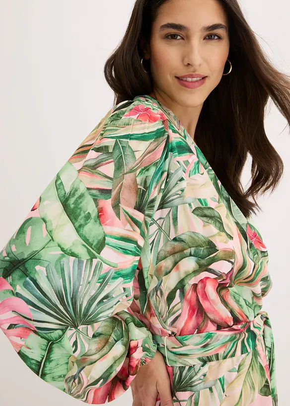 Jumpsuit med dyp utringning, bonprix