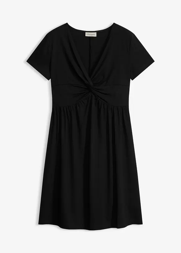 Jerseykjole med dyp utringning, bonprix