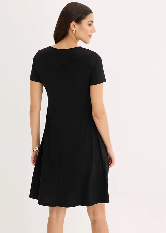 Jerseykjole med dyp utringning, bonprix