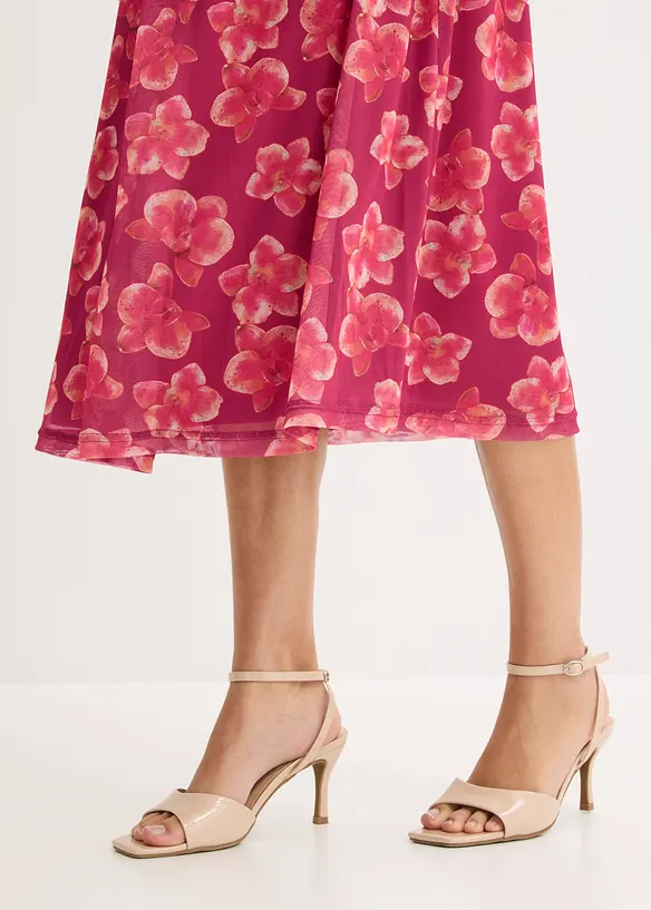 Maxikjole med mesh, bonprix