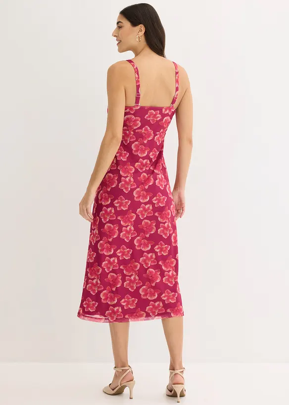 Maxikjole med mesh, bonprix