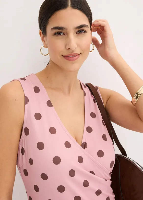 Jerseykjole med dyp utringning, bonprix