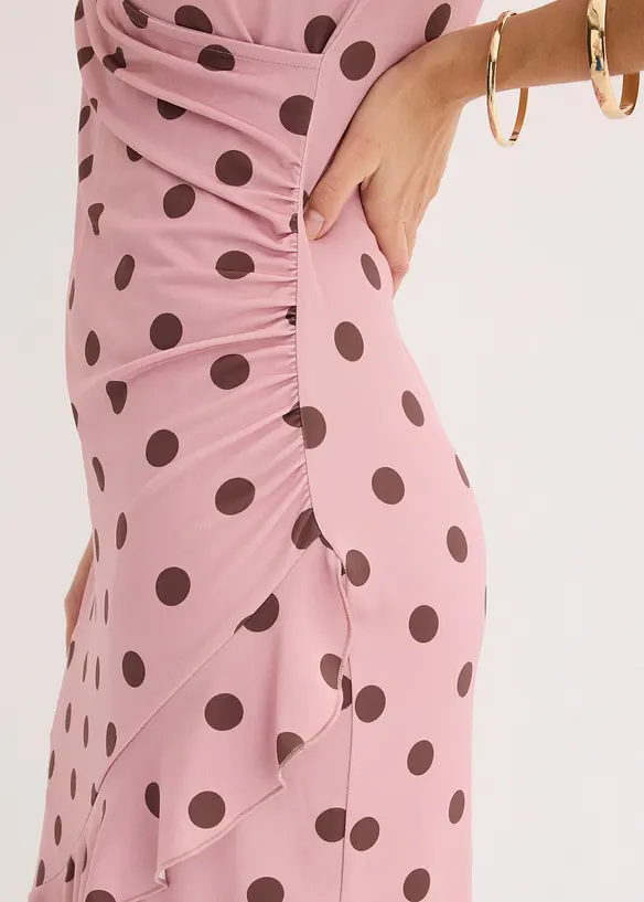 Jerseykjole med dyp utringning, bonprix