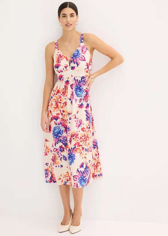 Maxikjole med dyp utringning, bonprix