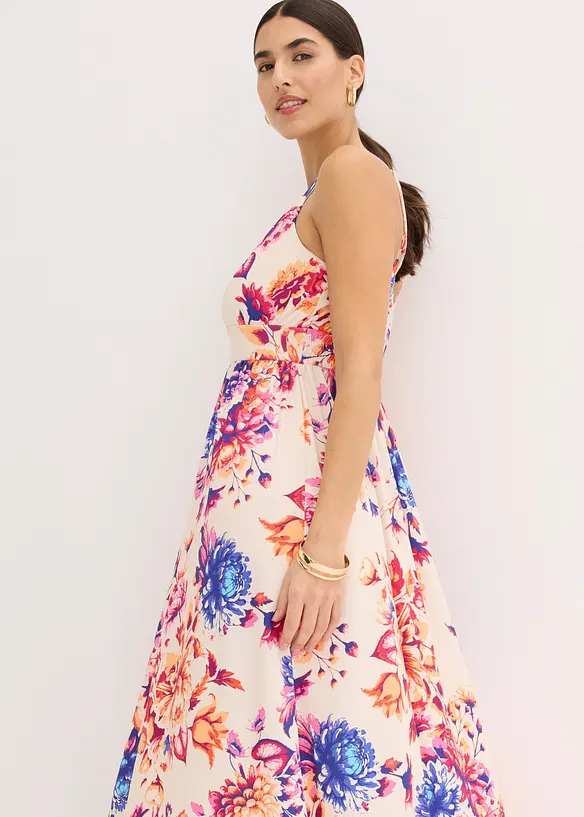 Maxikjole med dyp utringning, bonprix