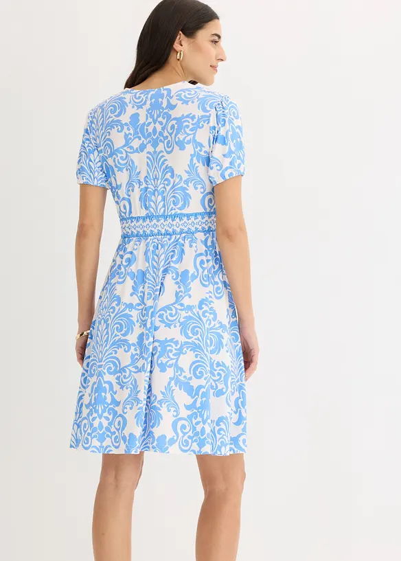 Jerseykjole med dyp utringning, bonprix