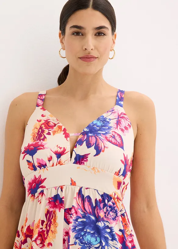 Maxikjole med dyp utringning, bonprix