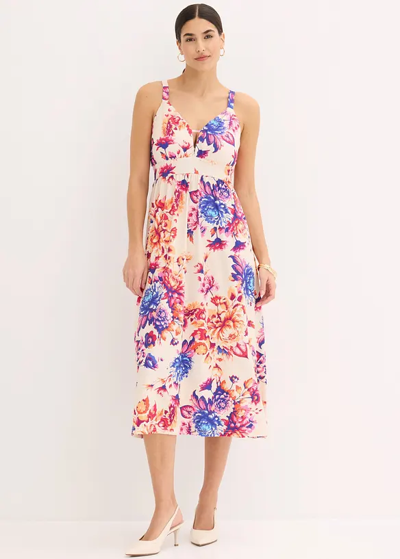 Maxikjole med dyp utringning, bonprix