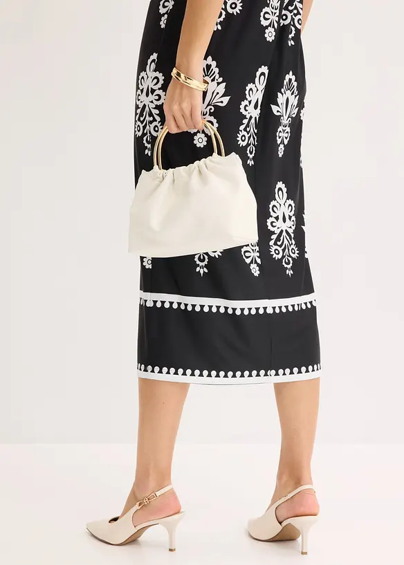 Jerseykjole med dyp utringning, bonprix