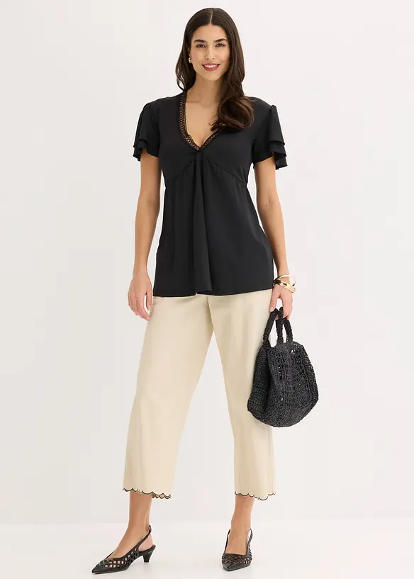 Topp med blonder, bonprix