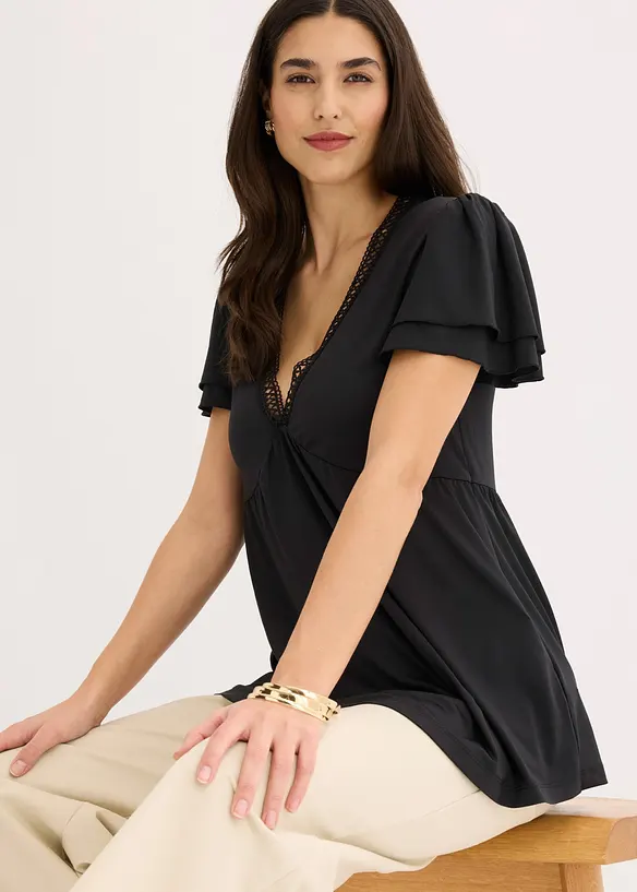 Topp med blonder, bonprix