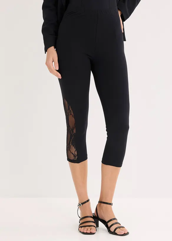 Caprileggings med blonder, bonprix