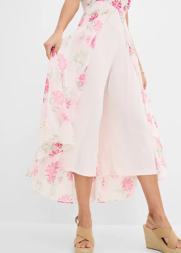 Jumpsuit med V-hals, bonprix