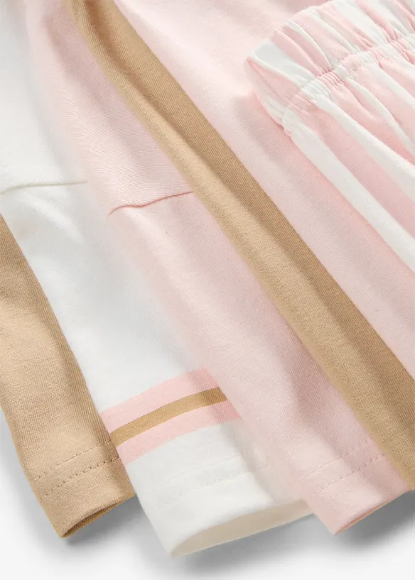 Kort pyjamas av 100% &oslash;kologisk bomull (3-pack), bonprix