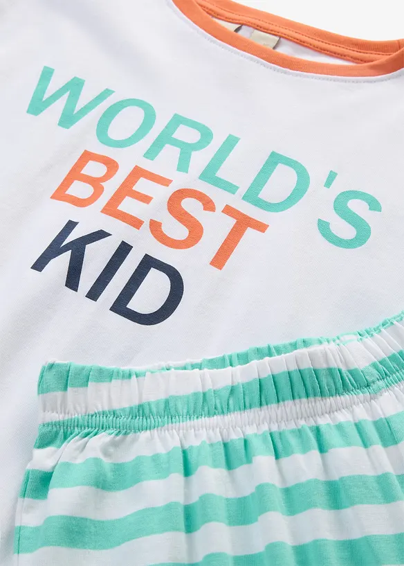 Kort pyjamas av 100% bomull 2-delt sett, bonprix