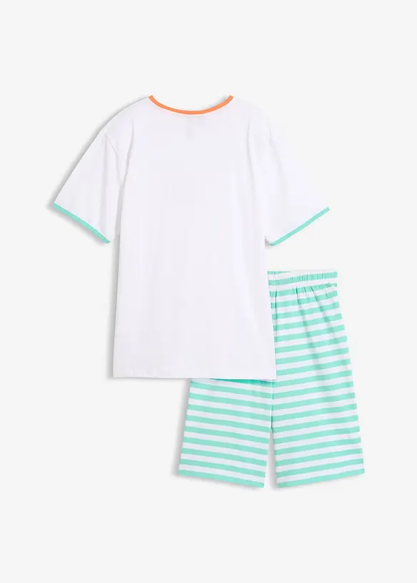Kort pyjamas av 100% bomull 2-delt sett, bonprix
