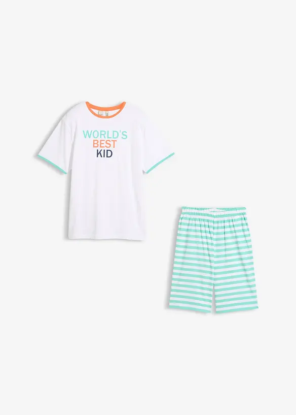 Kort pyjamas av 100% bomull 2-delt sett, bonprix