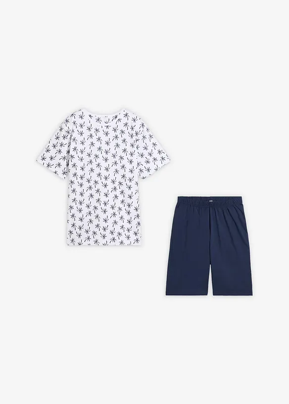 Kort pyjamas av 100% bomull 2-delt sett, bonprix