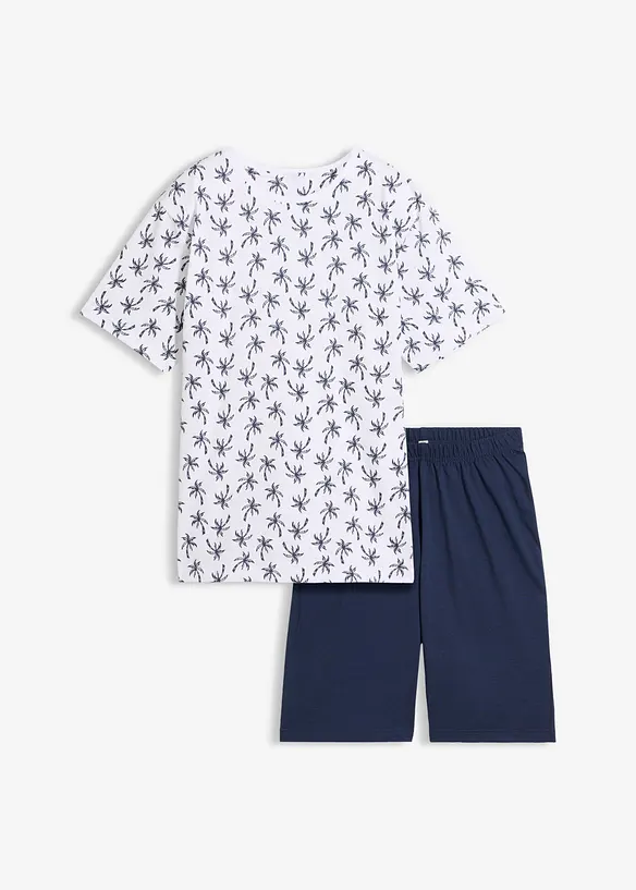 Kort pyjamas av 100% bomull 2-delt sett, bonprix