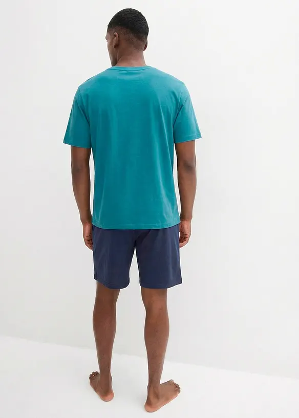 Kort pyjamas av 100% bomull 2-delt sett, bonprix