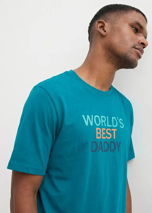 Kort pyjamas av 100% bomull 2-delt sett, bonprix