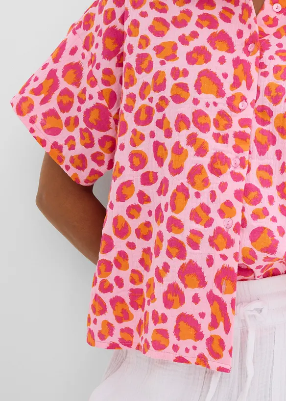 Bluse av luftig musselin, bonprix