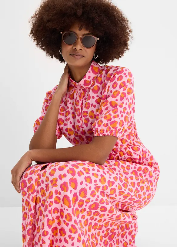 Skjortekjole i lett musselin, bonprix