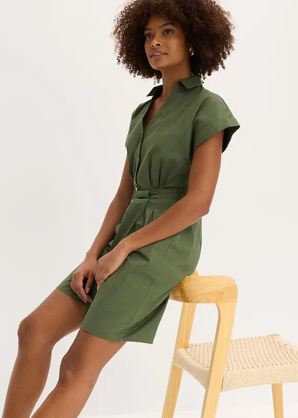 Jumpsuit med knytebelte, bonprix