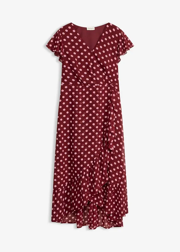 Chiffonkjole med volanger, bonprix