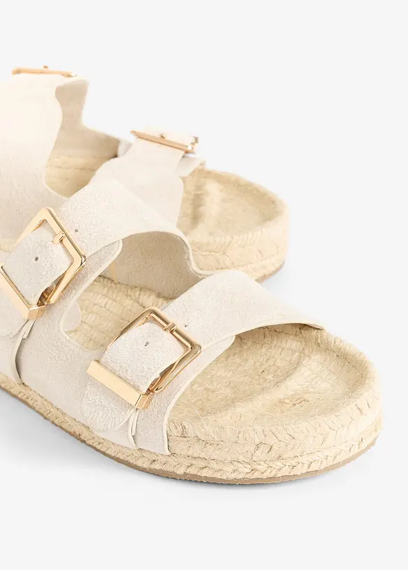 Slip in-sandaler i baststil, bonprix