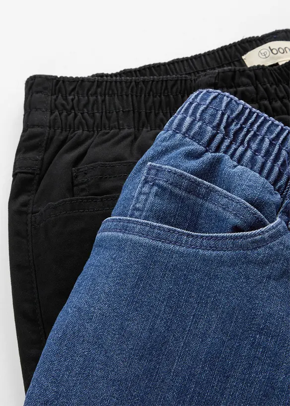 Straight-jeans, Mid Waist, komfortlinning, (2 pack), bonprix