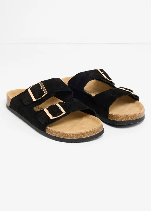 Slip-in sandaler i semsket skinn, bonprix