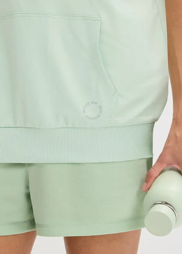 Oversized treningstopp med hette, hurtigt&oslash;rkende, bonprix