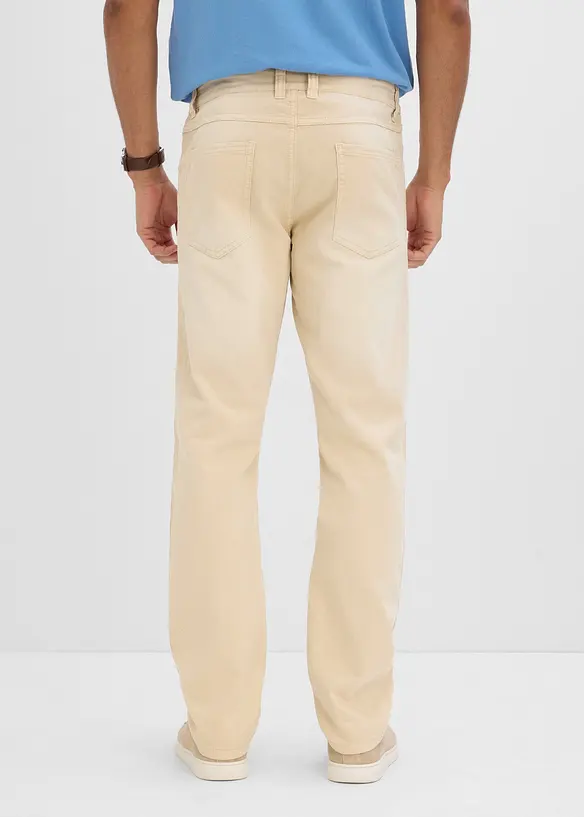 Regular fit-jeans i lett, farget denim med stretchlinning, straight, bonprix
